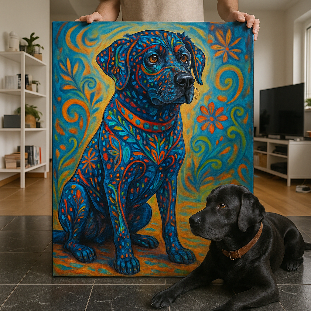 Custom Pet Portrait – Mexican Alebrije Style