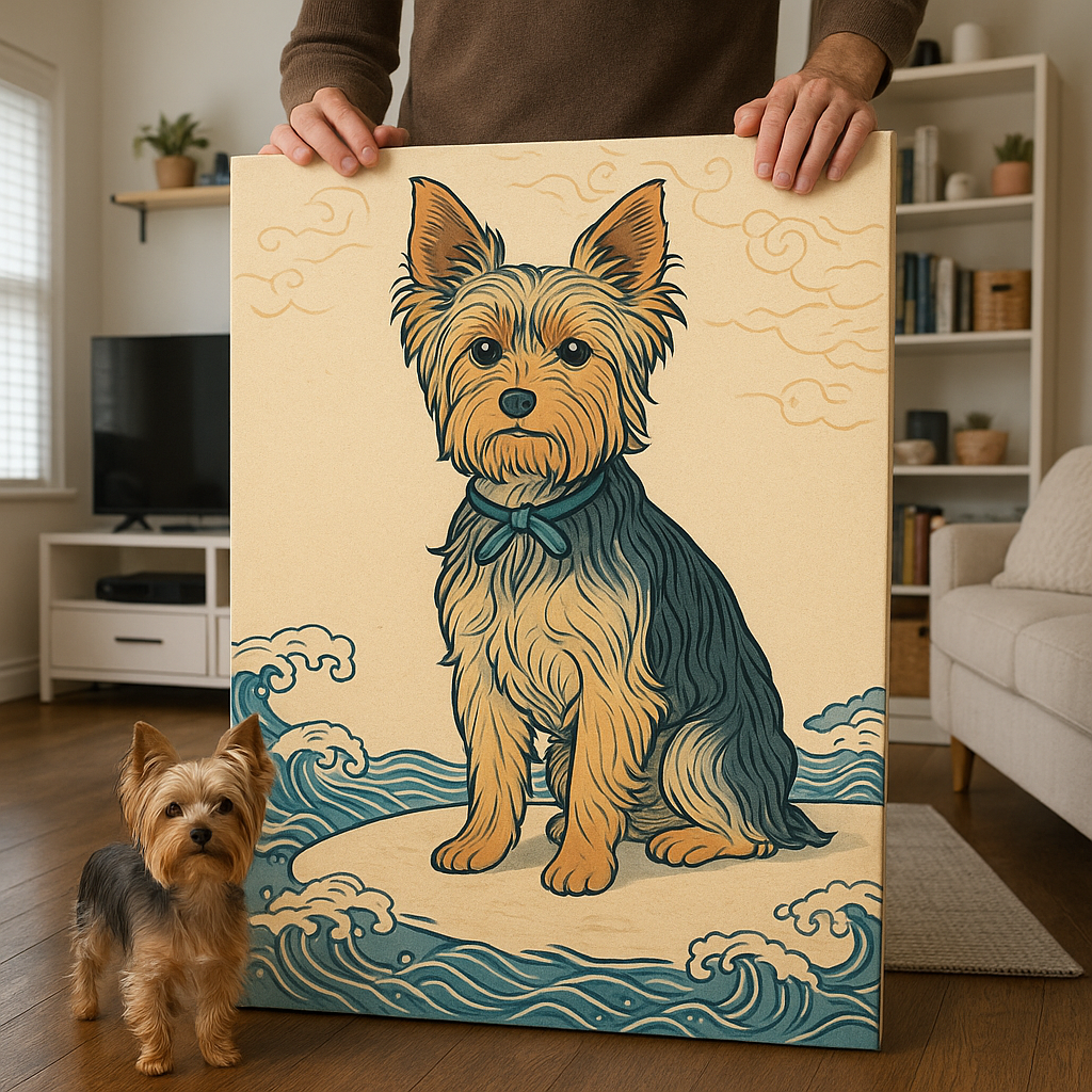 Custom Pet Portrait – Japanese Ukiyo-e Style