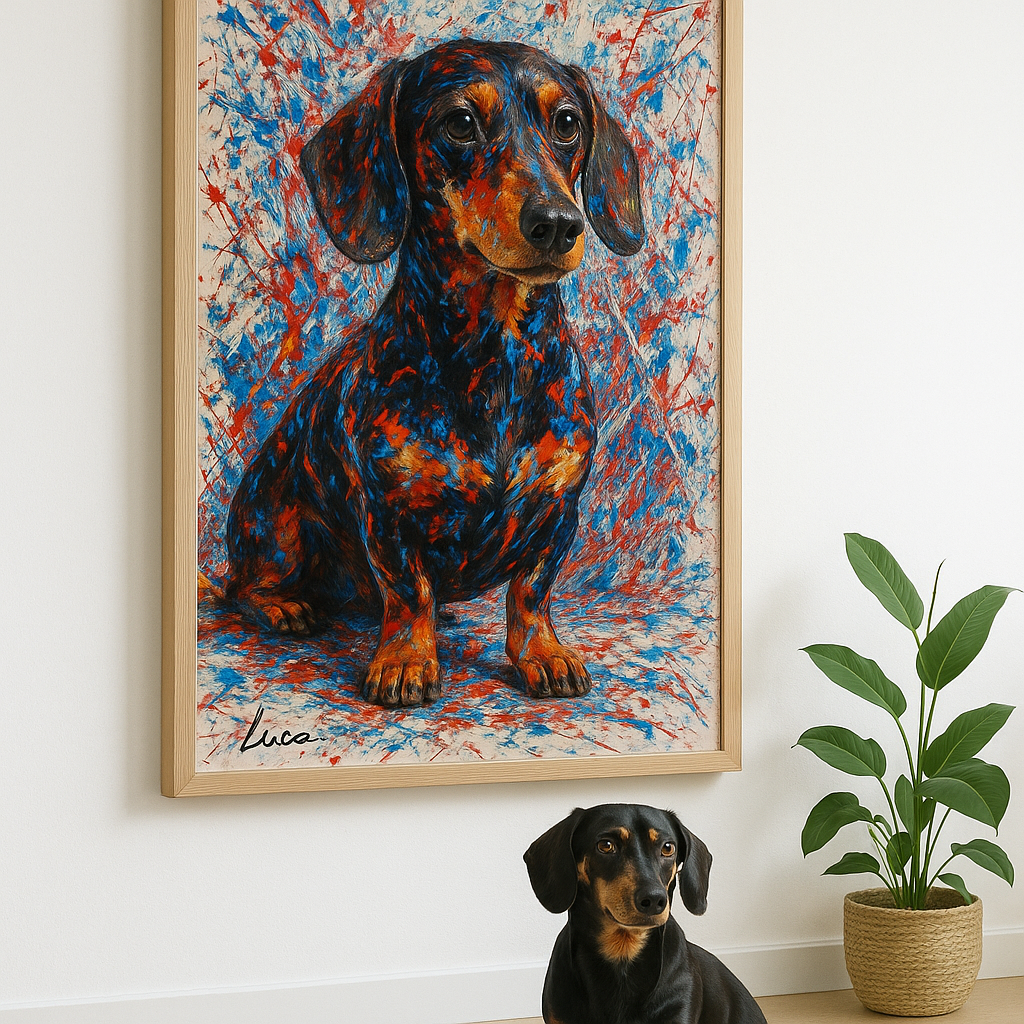 Custom Pet Portrait – Abstract Expressionist Style Portrait