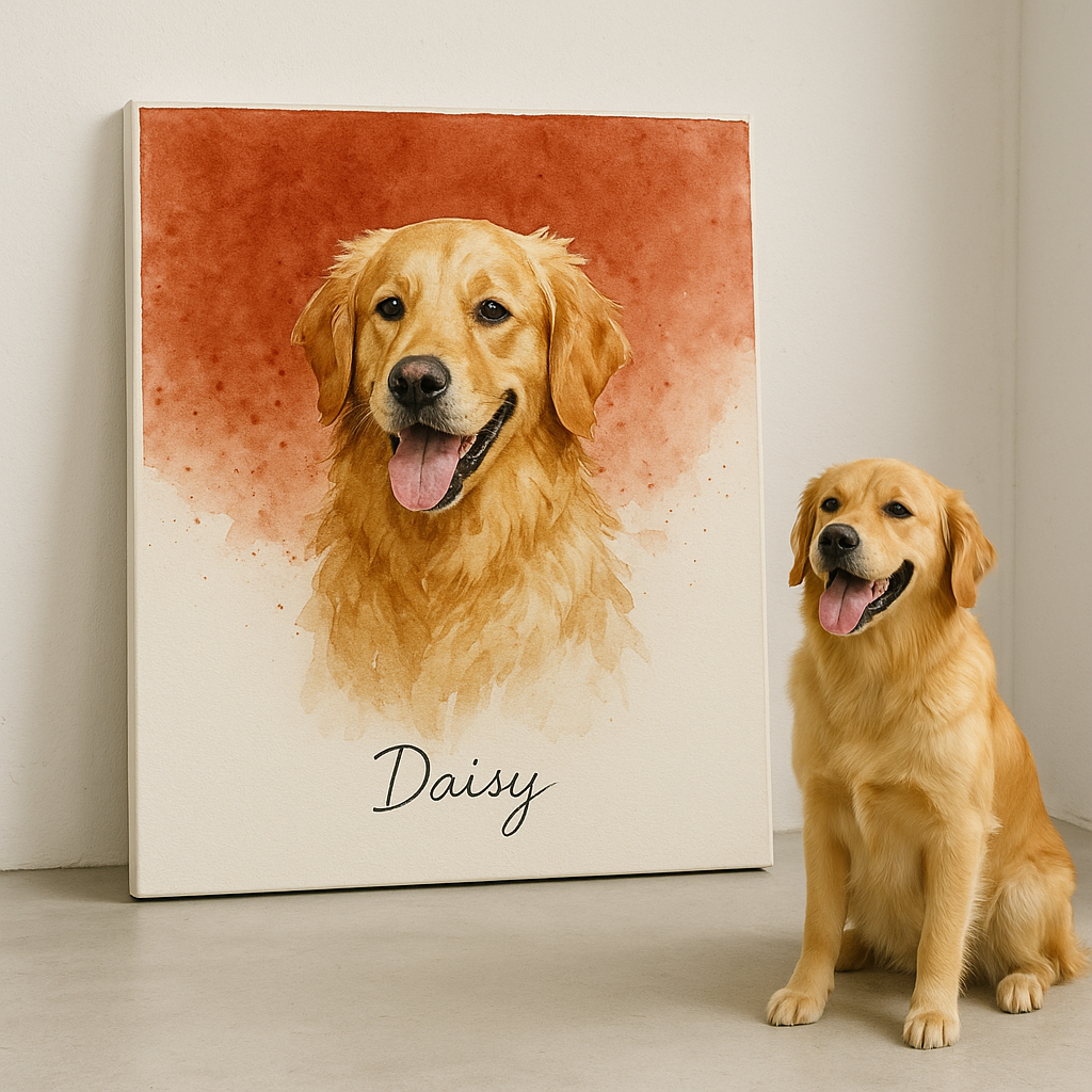 Custom Pet Portrait – Watercolor painting Portrait