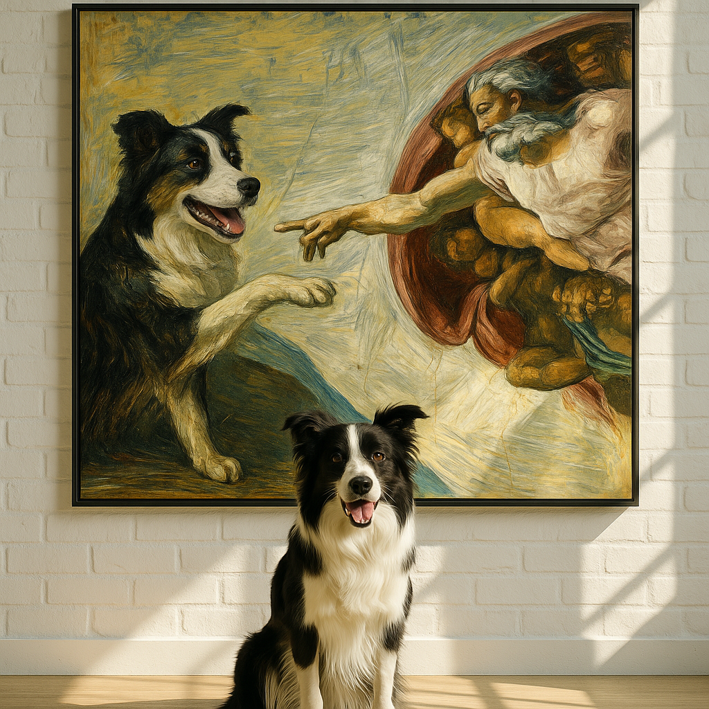 Custom Pet Portrait – Creazione di Adamo (Creation of Adam)