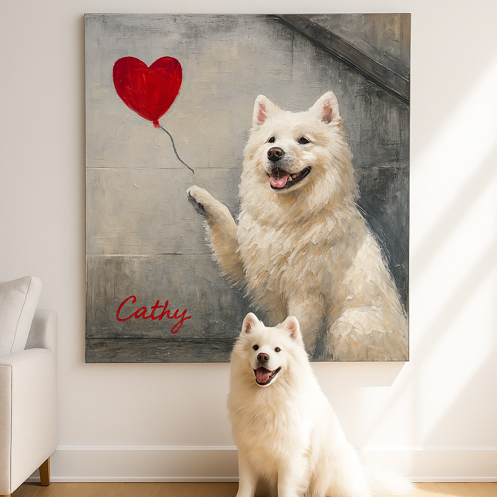 Custom Pet Portrait – Banksy Street Graffiti