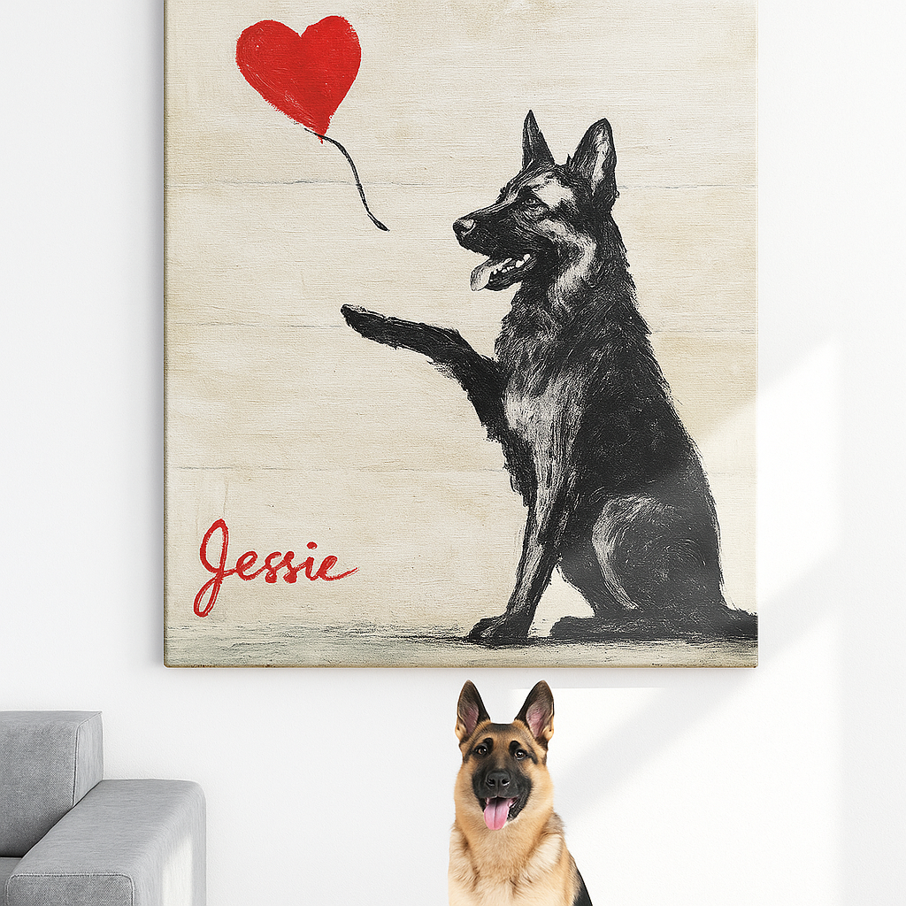 Custom Pet Portrait – Banksy Street Graffiti
