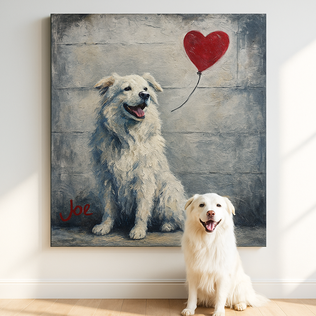 Custom Pet Portrait – Banksy Street Graffiti