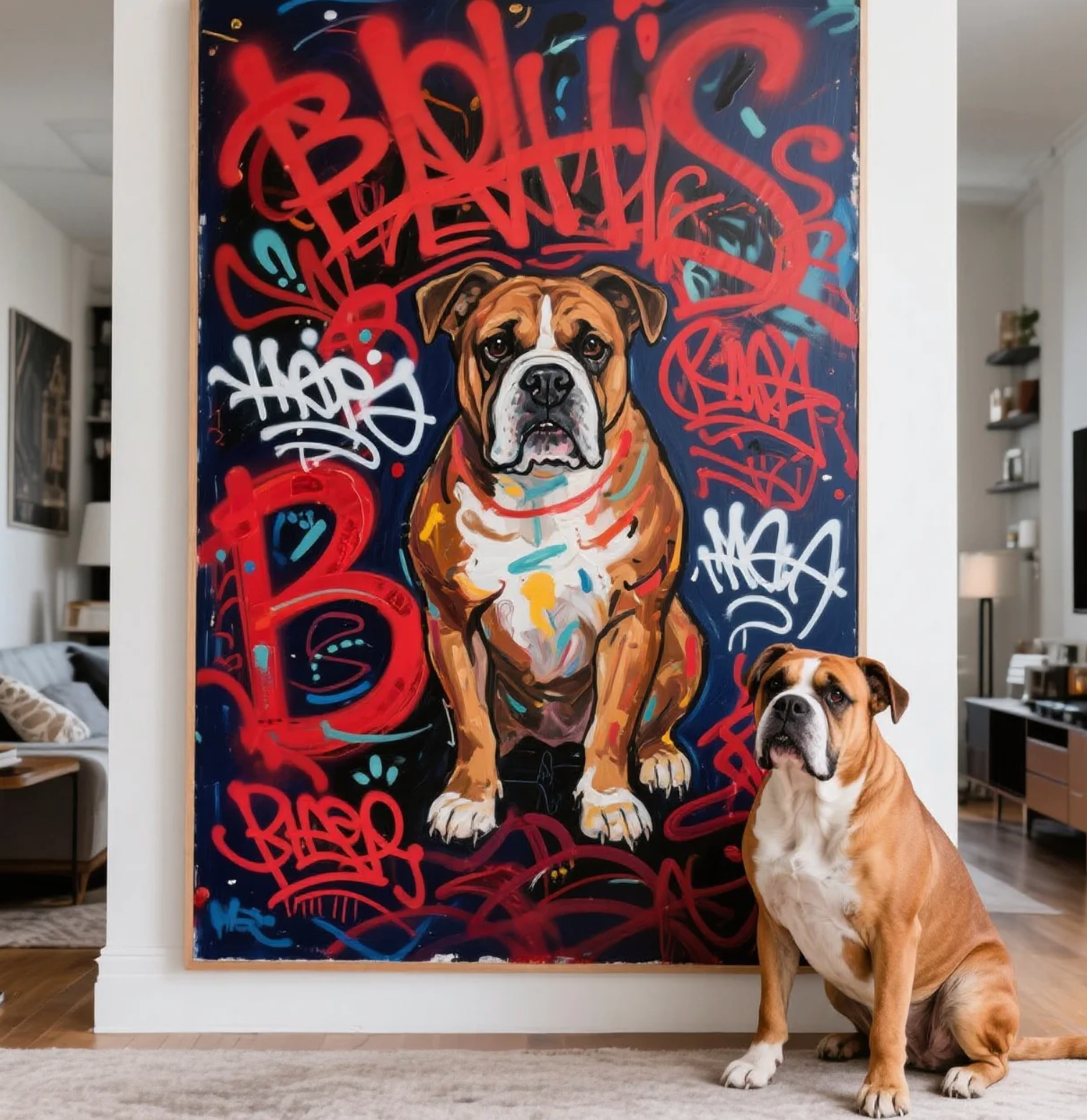 Custom Pet Portrait – Street graffiti Style Portrait