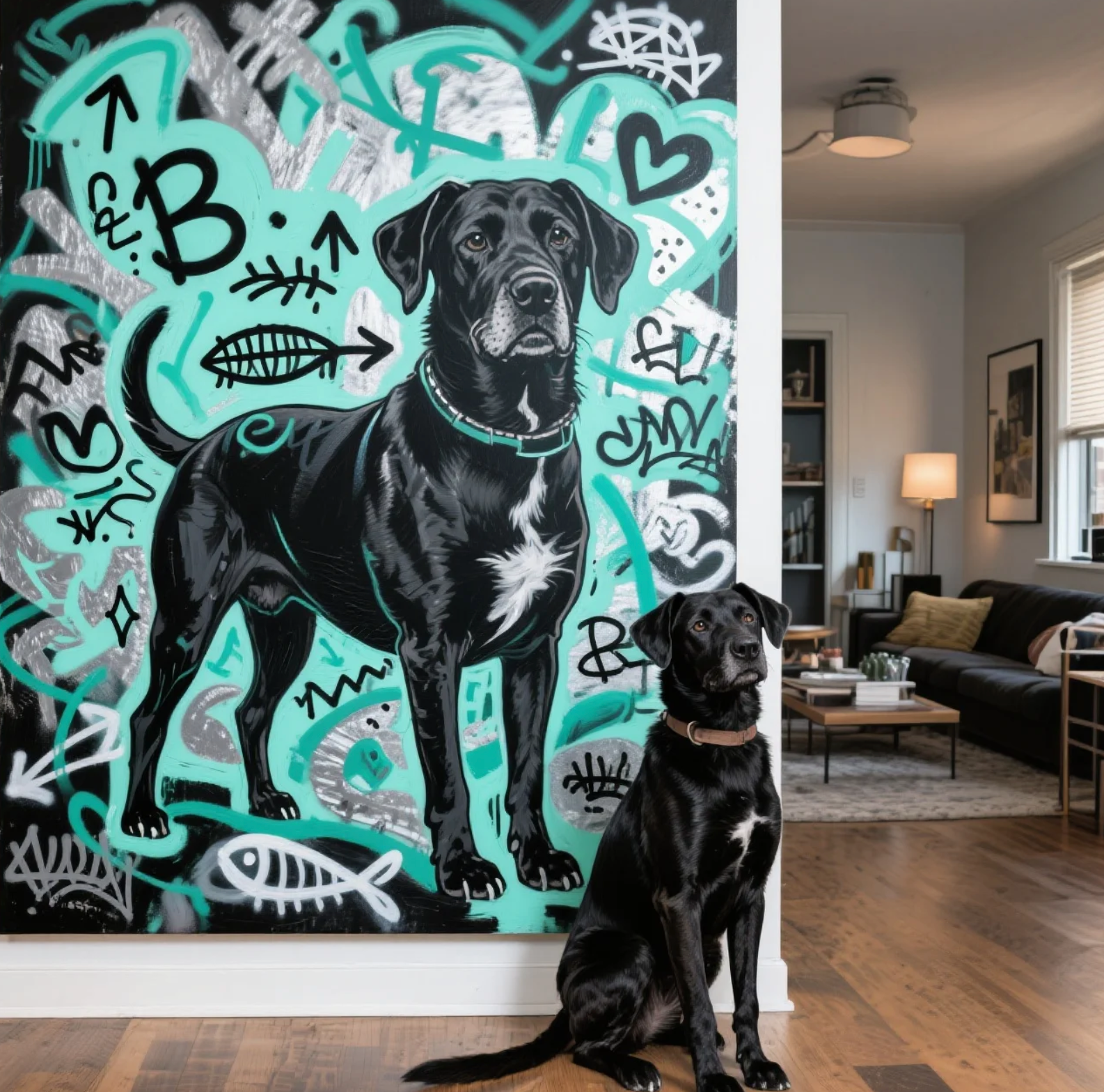 Custom Pet Portrait – Street graffiti Style Portrait