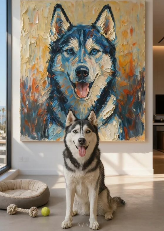 Custom Pet Portrait – Acrylic painting Portrait